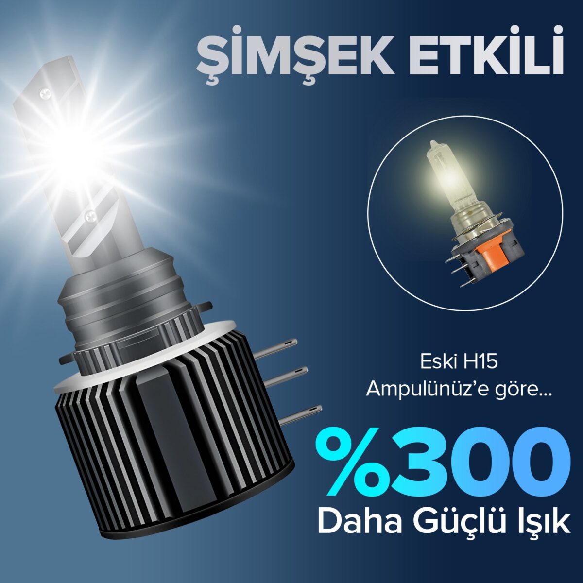 H15 Led Xenon Şimşek Etkili 12000 Lümen ARW Ultra Serie