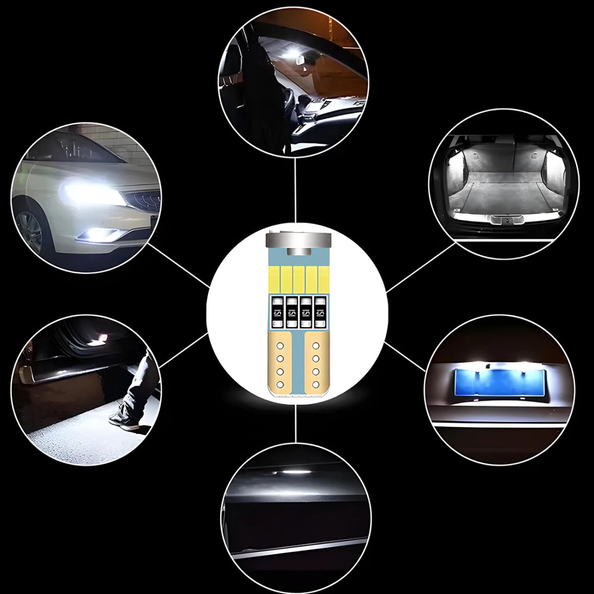 24V 15 LED T10 Dipsiz Park Ampulü Beyaz Işık - Tır & Otobüs Uyumlu (2 Adet) - Görsel 6