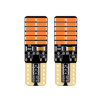 24 Ledli Dipsiz T10 Park Ampulü 12V Turuncu Işık (2 Adet)