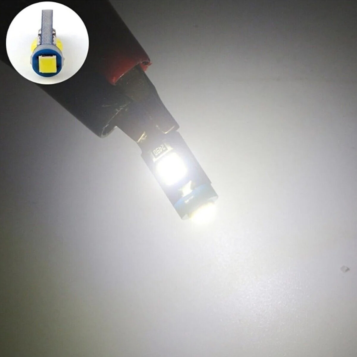 10 Adet Beyaz Araç Gösterge Panel LED Ampulü - T1 T3 T5 Uyumlu Gösterge Işığı - Görsel 2